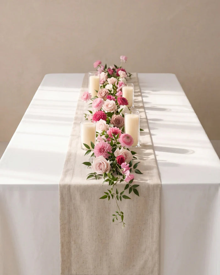 Table d'honneur rose romantique