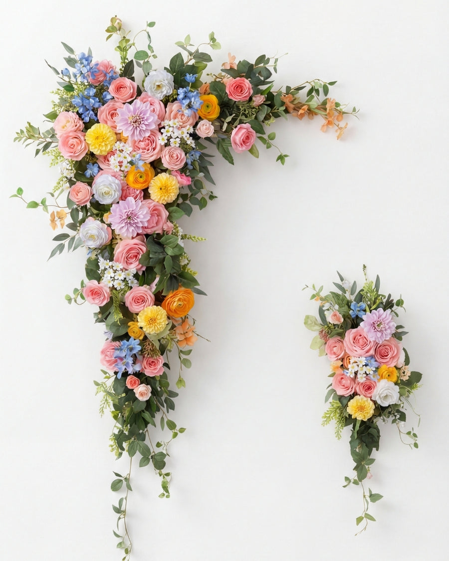 Fleurs artificielles arche mariage